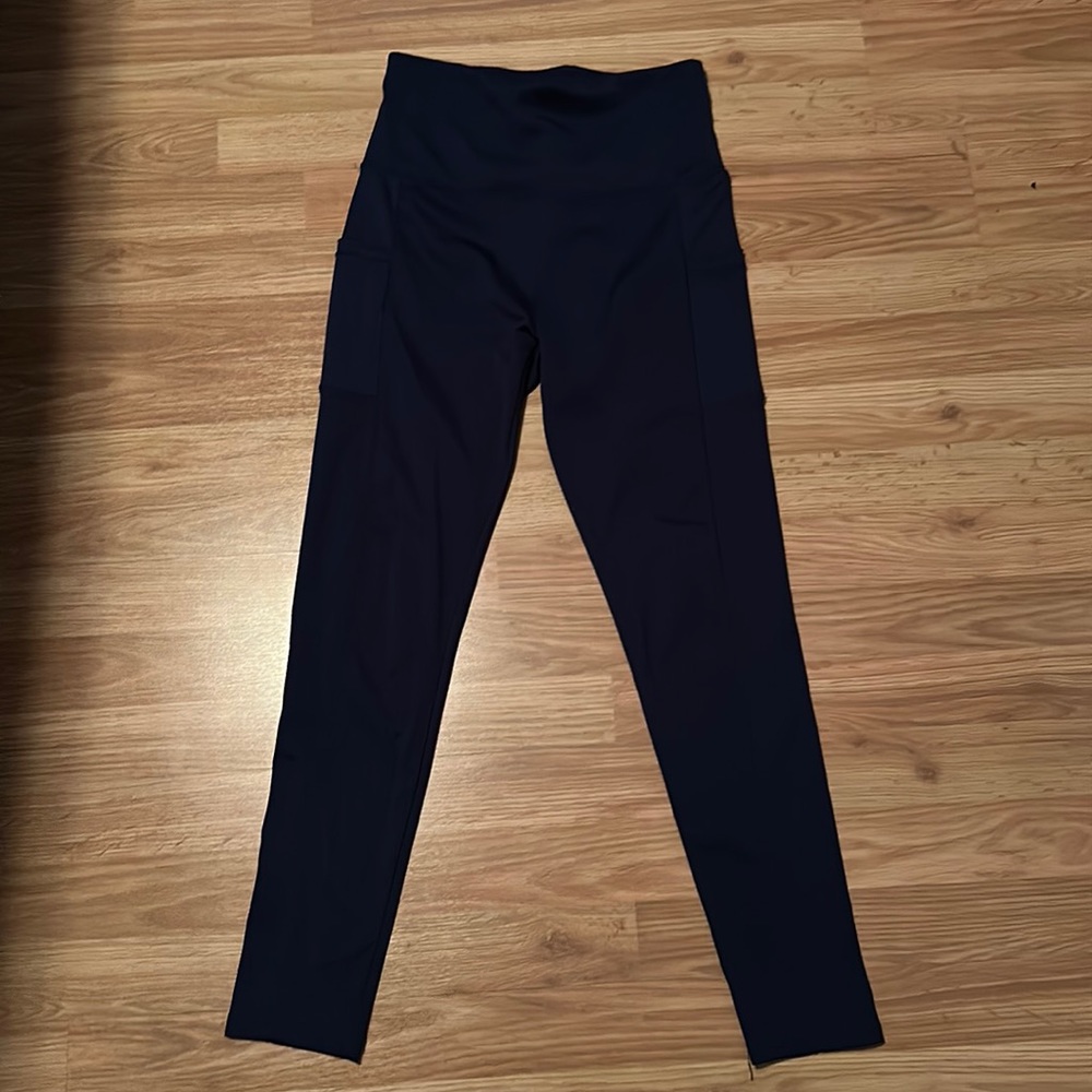 Navy Blue Workout Leggings with pockets